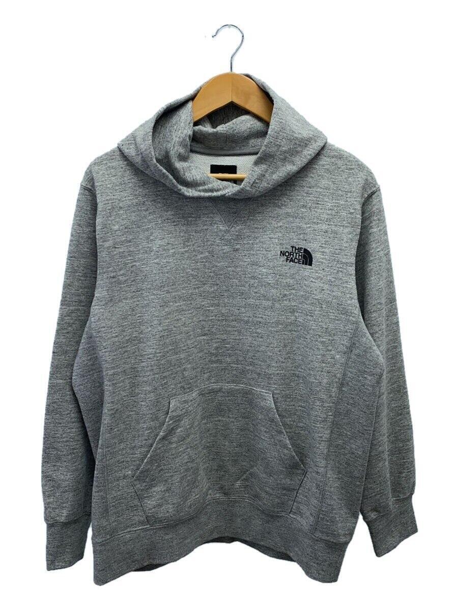 THE NORTH FACE◆BACK SQUARE LOGO HOODIE_バックスクエアロゴフーディ/L/ポリエステル/GRY_画像1