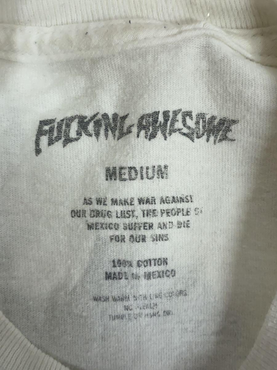 Fucking Awesome◆Tシャツ/M/コットン/WHT/着用感有り_画像3