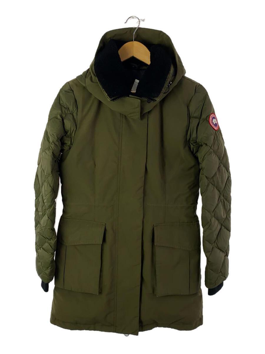 CANADA GOOSE◆袖フードキルティングコート/S/ポリエステル/KHK/無地_画像1