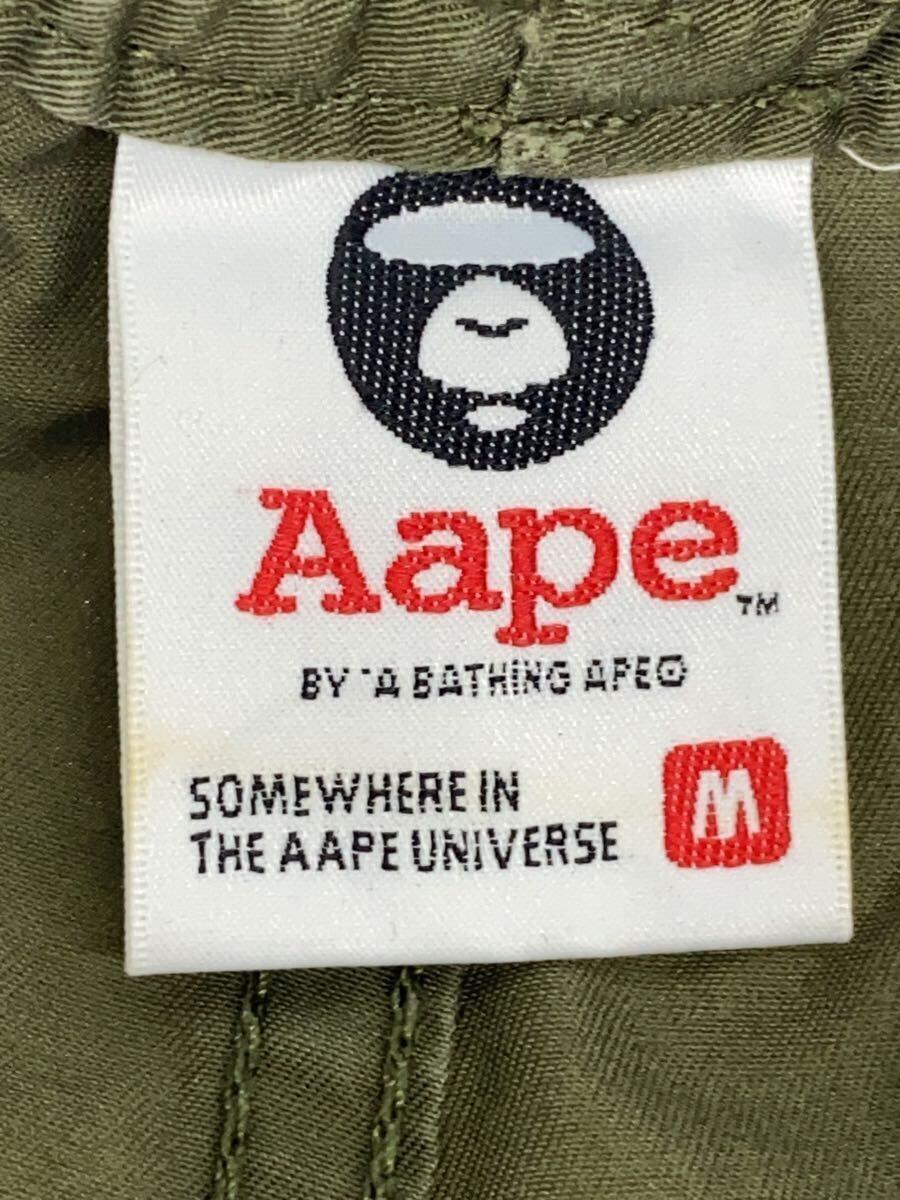 AAPE BY A BATHING APE◆ショートカーゴパンツ/M/コットン/KHK_画像4