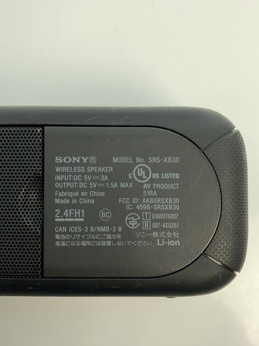 SONY◆Bluetoothスピーカー SRS-XB30 (B) [ブラック]/ベタつき有り/ソニー_画像8