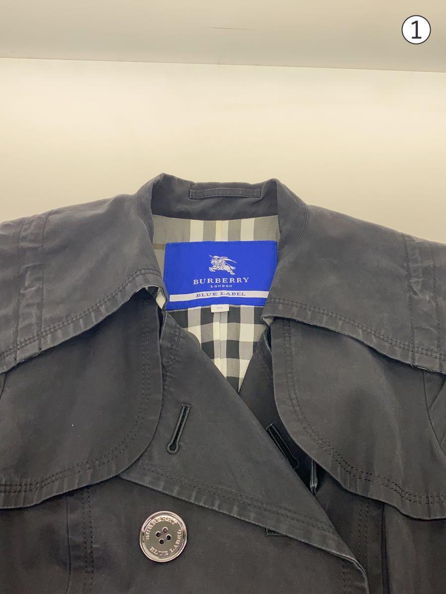 BURBERRY BLUE LABEL◆コート/38/-/BLK/無地/FR518-157-09_画像7