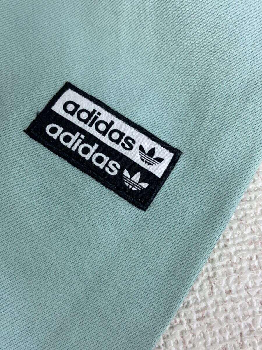 adidas◆ワイドパンツ/M/コットン/BLU/無地/FM2442_画像7