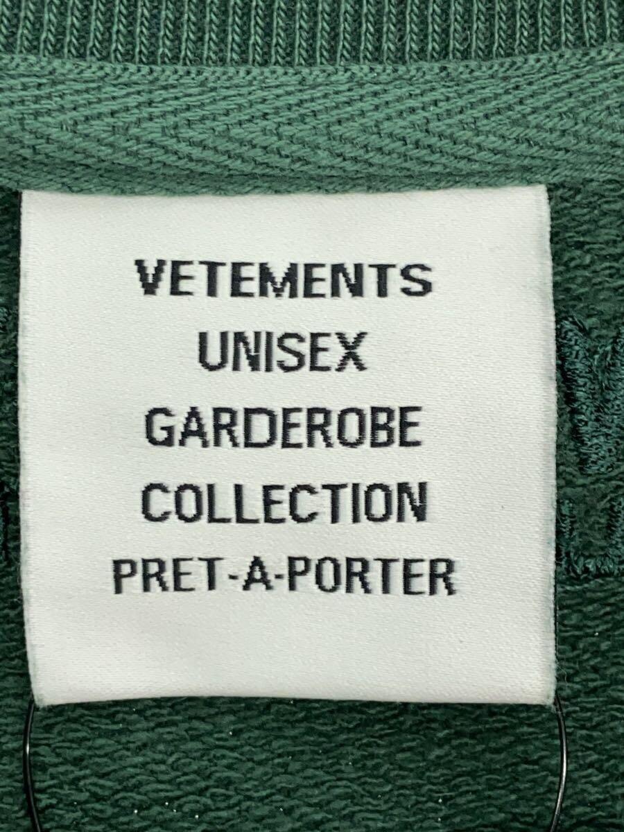 VETEMENTS◆スウェット/M/コットン/グリーン/UA53CN200G_画像3