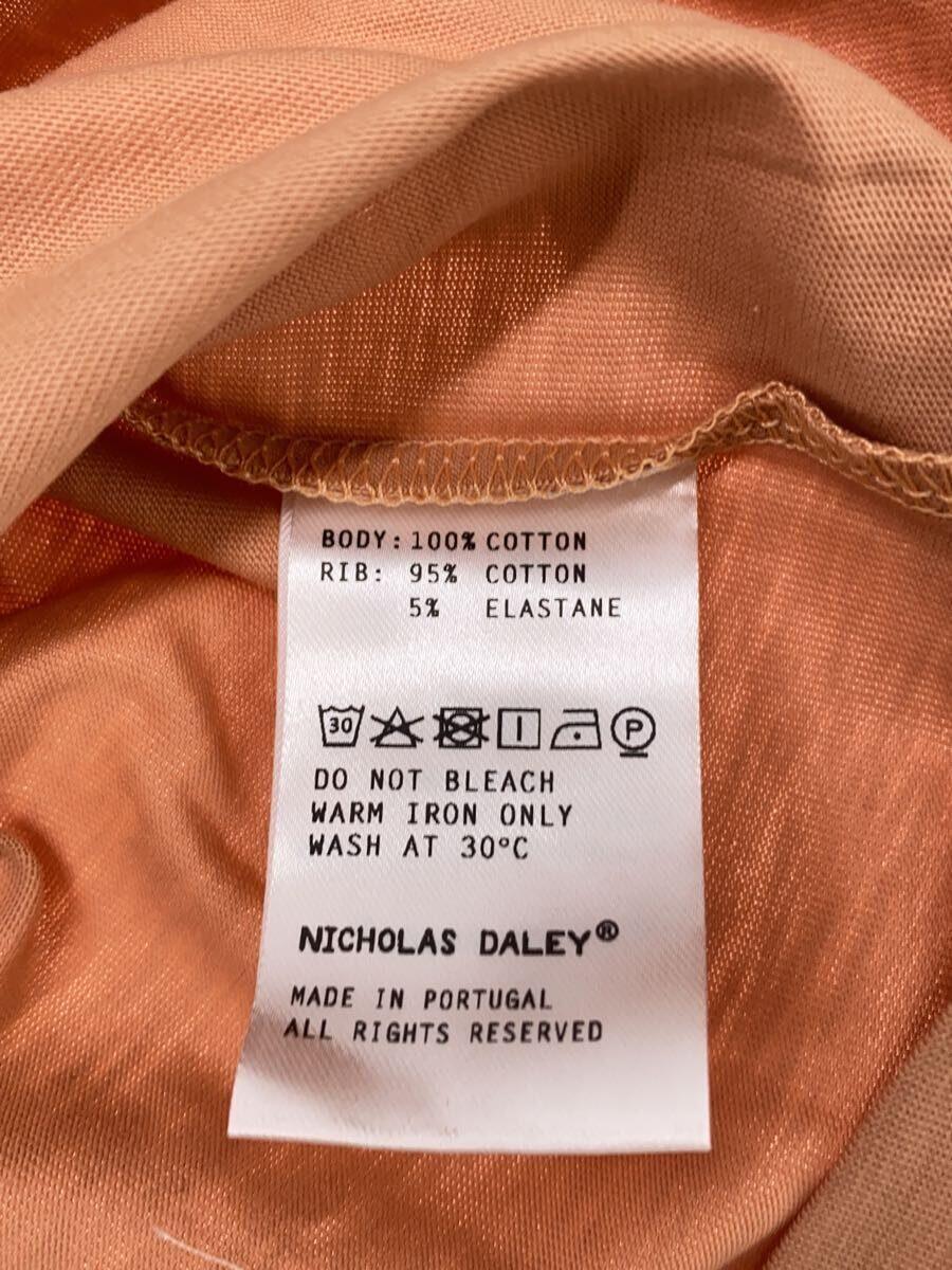 NICHOLAS DALEY◆Tシャツ/L/コットン/BEG/無地/nd-ss23-cts1-c-ap_画像4