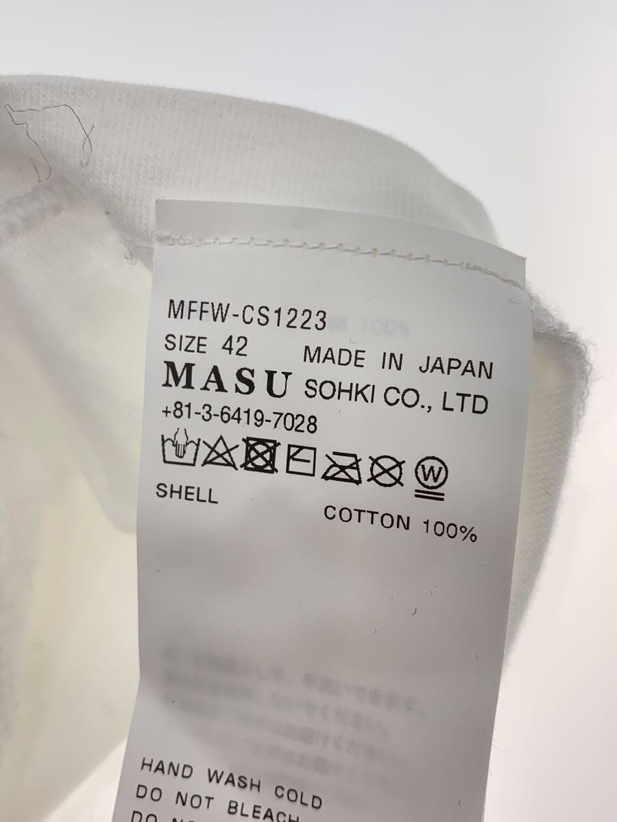 MASU◆MASUBOYSLAND T-SHIRTS/Tシャツ/42/コットン/ホワイト/プリント/MFFW-CS1223_画像4