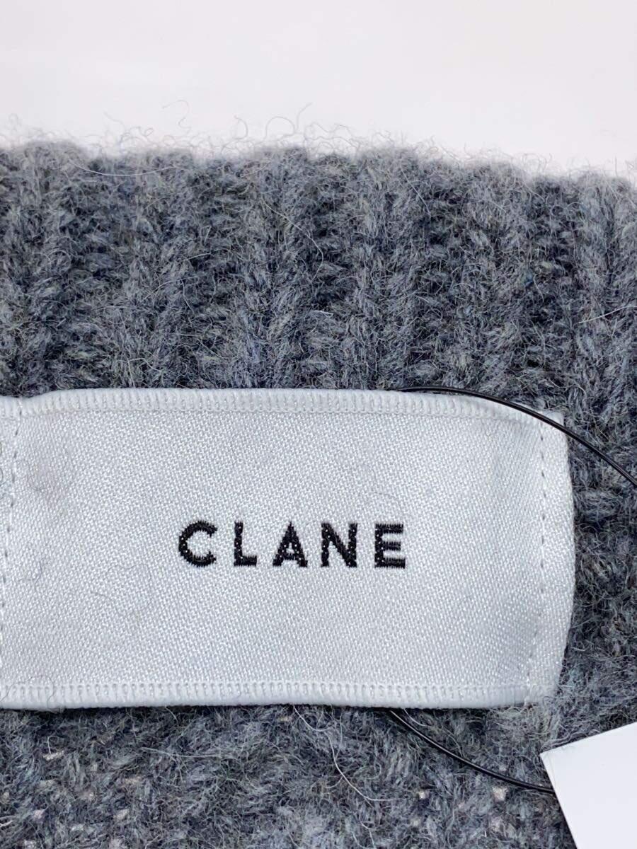 CLANE◆セーター(厚手)/2/ウール/GRY/無地/15106-2211_画像3