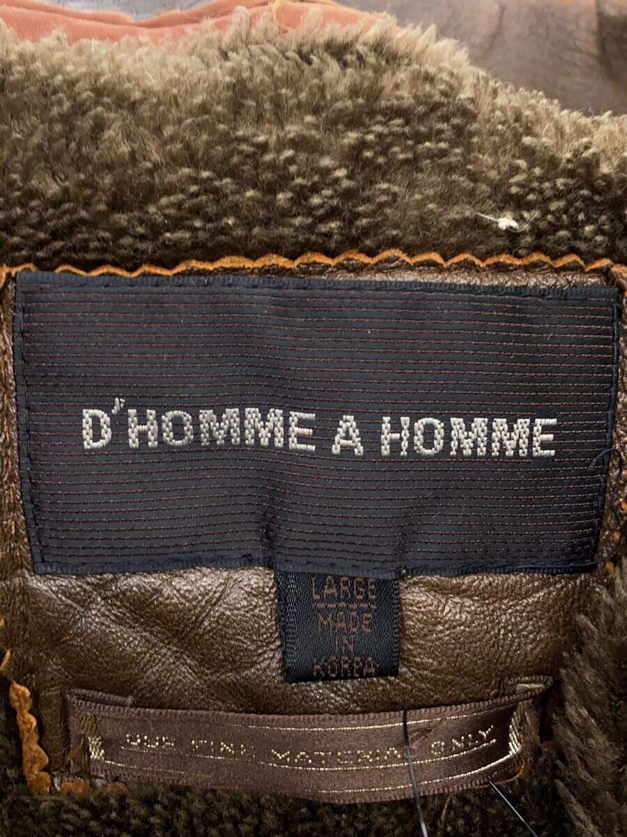 dhomme a homme/レザージャケット・ブルゾン/M/レザー/キャメル/ライナー_画像3