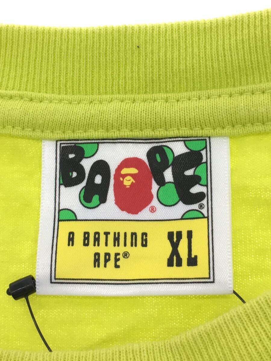 A BATHING APE◆Tシャツ/XL/コットン/YLW/001TEF201097x_画像3