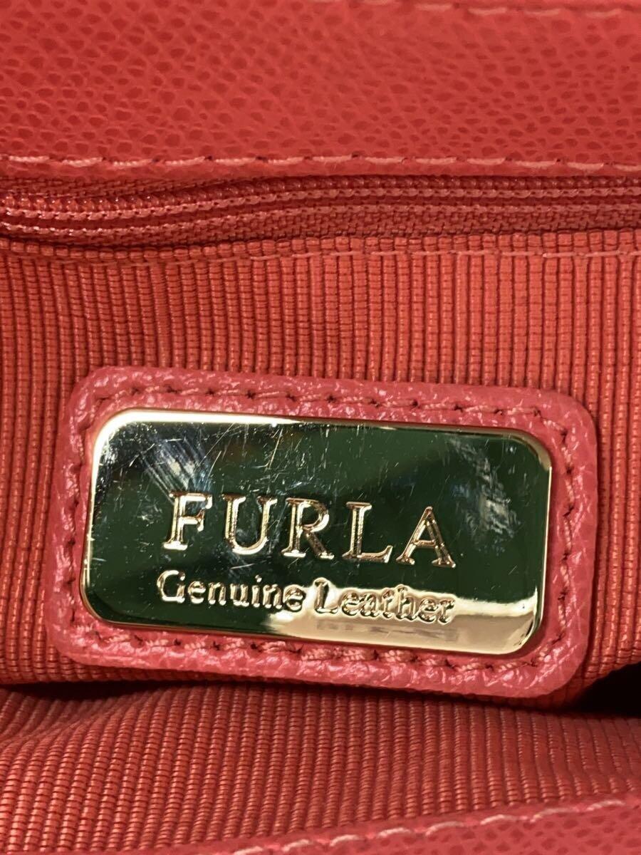 FURLA◆ショルダーバッグ/レザー/PNK/無地_画像5