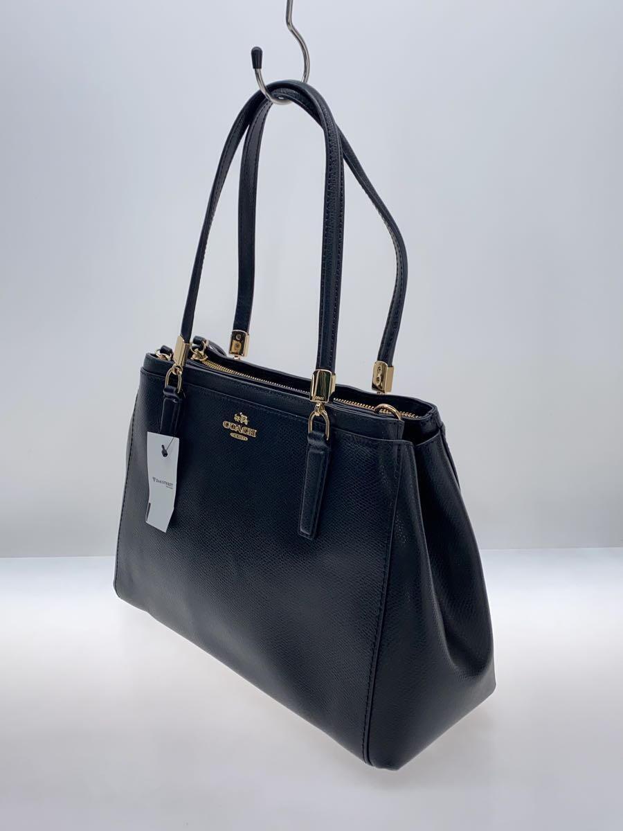 COACH◆ハンドバッグ/レザー/BLK/F34673_画像2