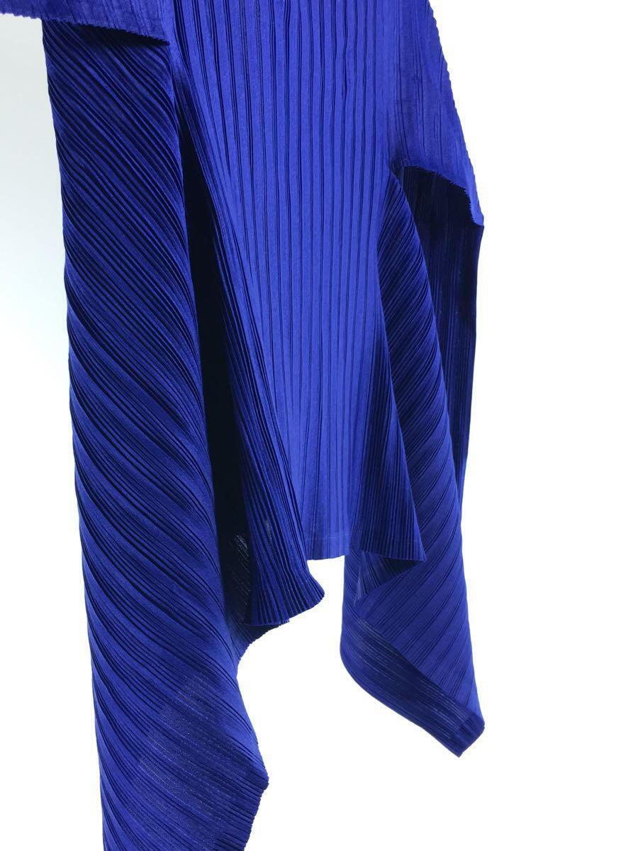 PLEATS PLEASE ISSEY MIYAKE◆ジャケット/カーディガン(薄手)/3/ポリエステル/BLU/PP43-F0384/プリーツ/変形_画像8