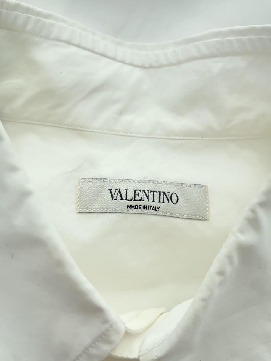 VALENTINO◆ボウタイシャツ/40/コットン/WHT/汚れ多数あり_画像3