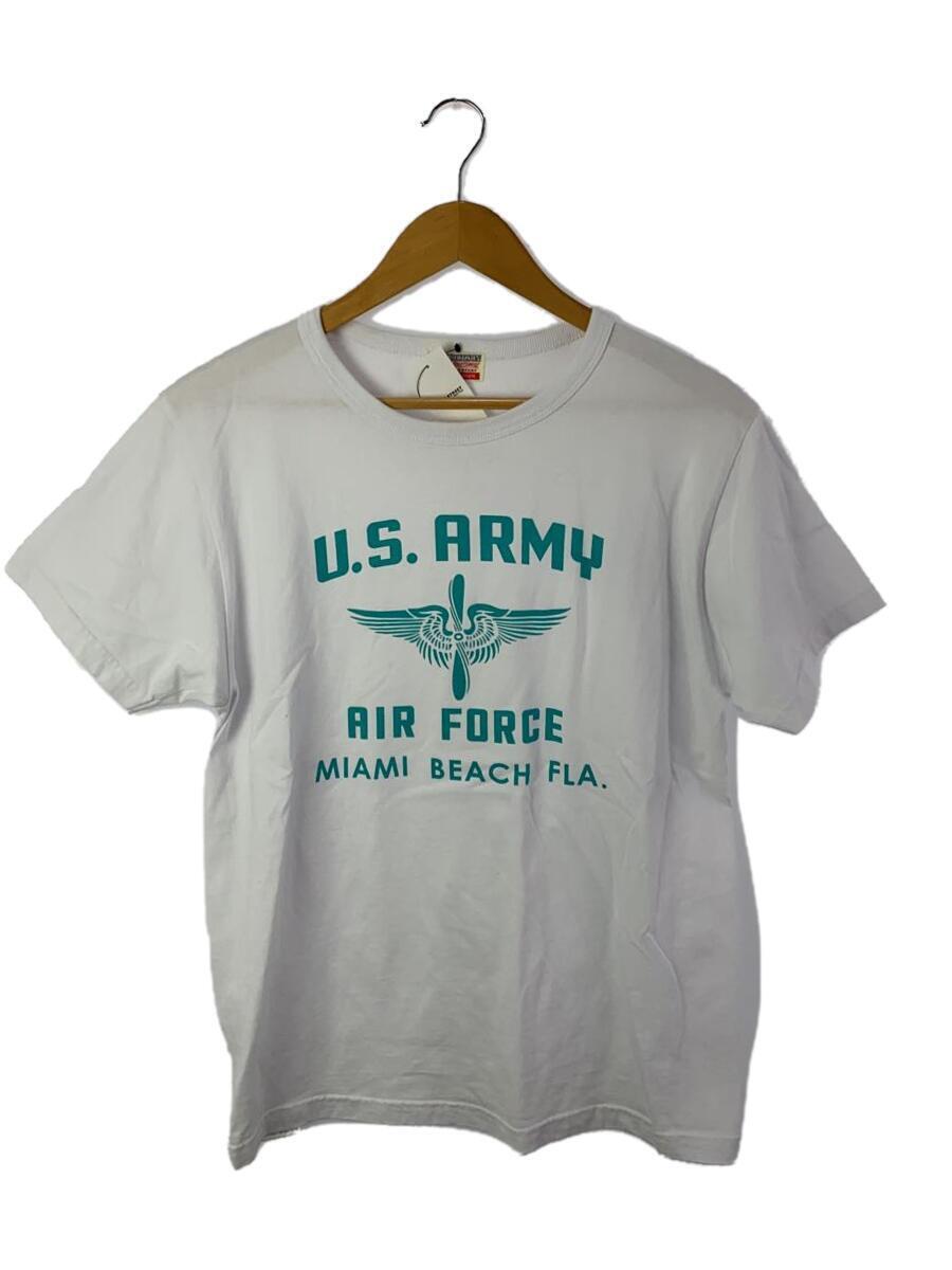 Buzz Rickson’s◆Tシャツ/M/コットン/WHT/U.S.ARMY/AIR FORCE MIAMI BEACH_画像1