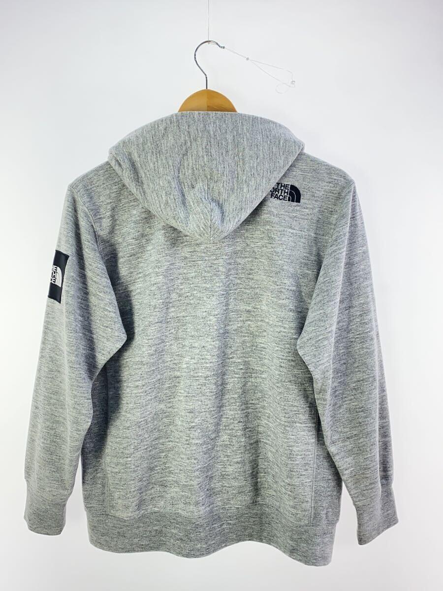 THE NORTH FACE◆SQUARE LOGO FULLZIP_スクエアロゴフルジップ/S/コットン/GRY_画像2