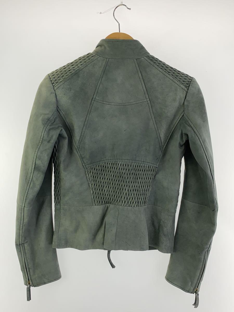 HUGO BOSS* double rider's jacket /34/ leather /BLU/10170691 01 001