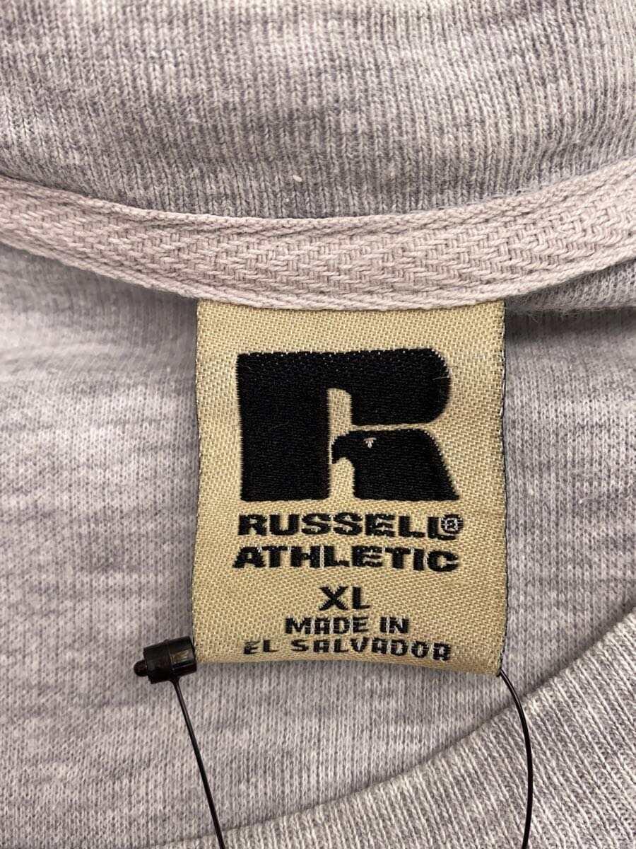 RUSSELL ATHLETIC◆ラッセルアスレティック/スウェット/XL/コットン/グレー/無地_画像3