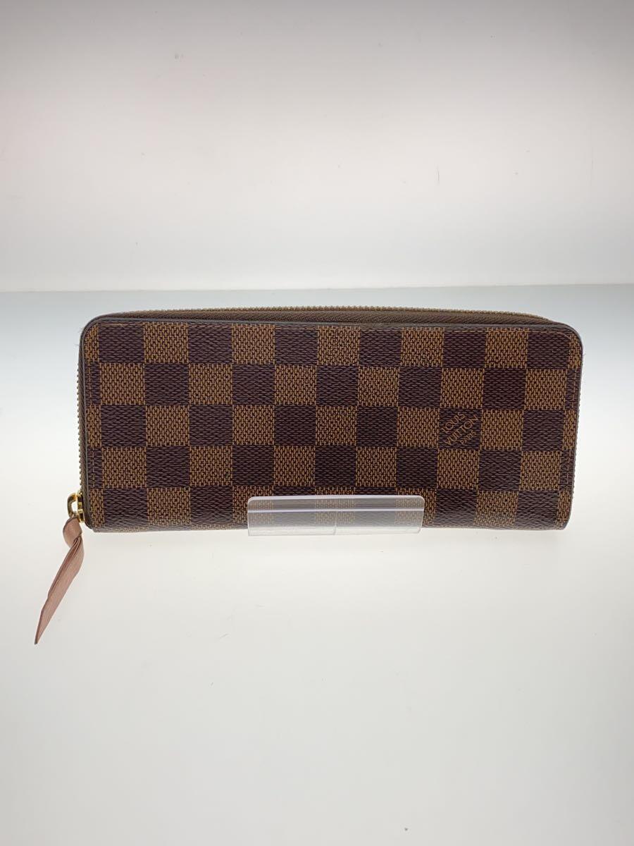 LOUIS VUITTON◆ポルト・フォイユ・クレマンス_ダミエ・エベヌ_BRW/PVC/BRW/レディース_画像1