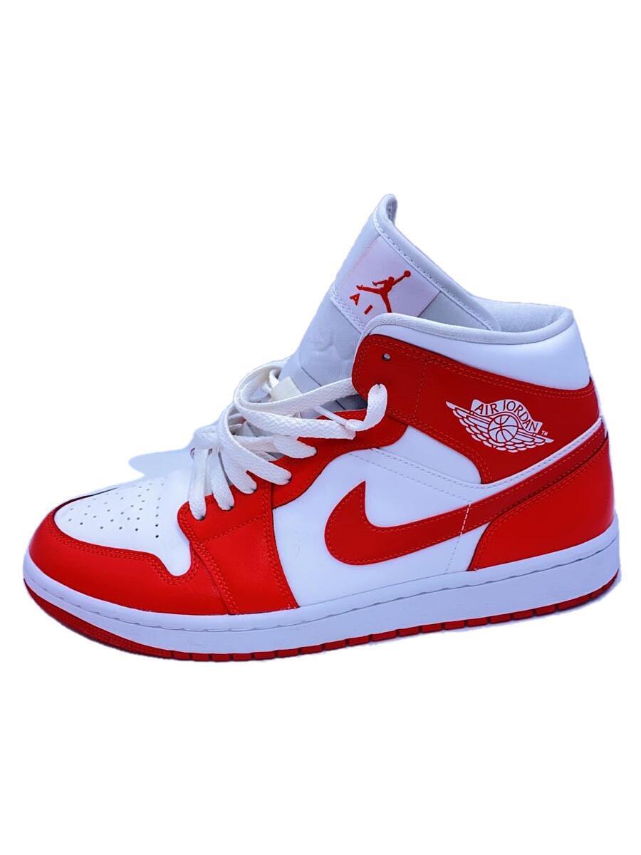 NIKE◆AIR JORDAN 1 MID_エア ジョーダン 1 ミッド/28.5cm/RED_画像1