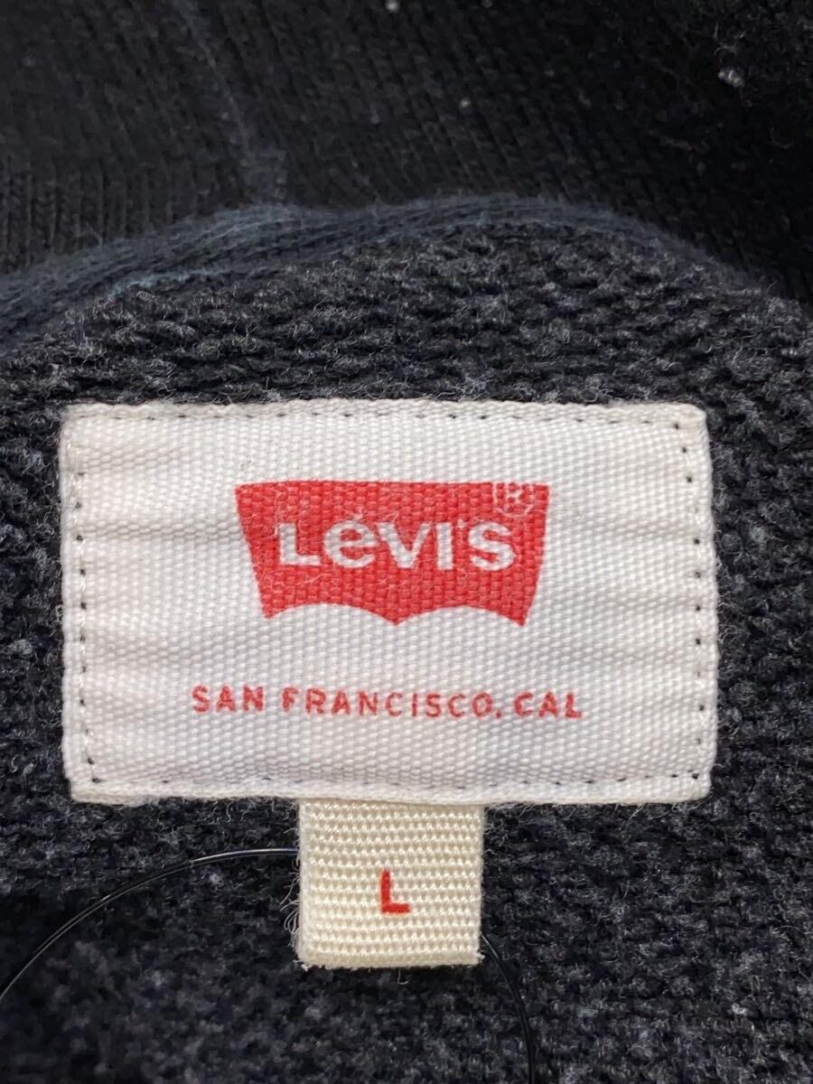 Levi’s◆パーカー/L/コットン/BLK/無地_画像3