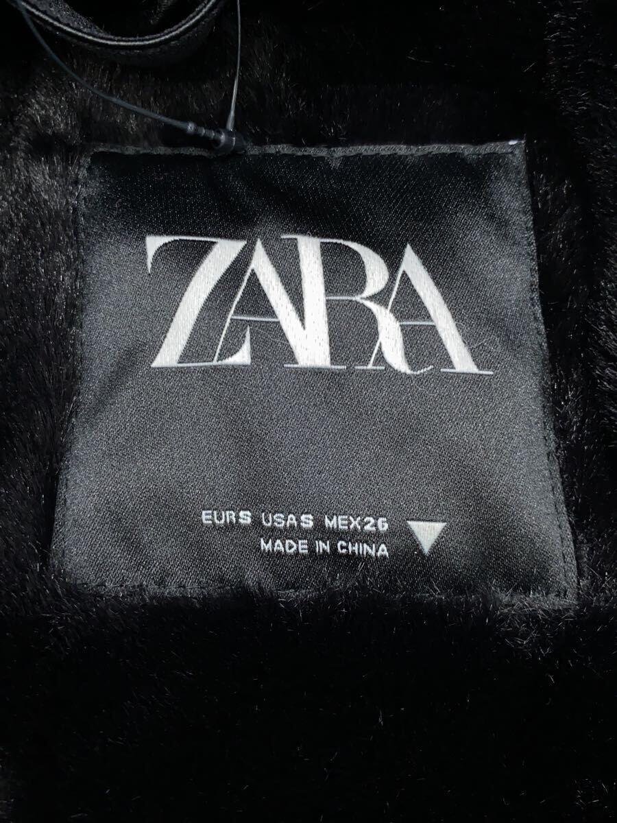 ZARA◆中綿コート/S/ポリエステル/ブラック/無地_画像3