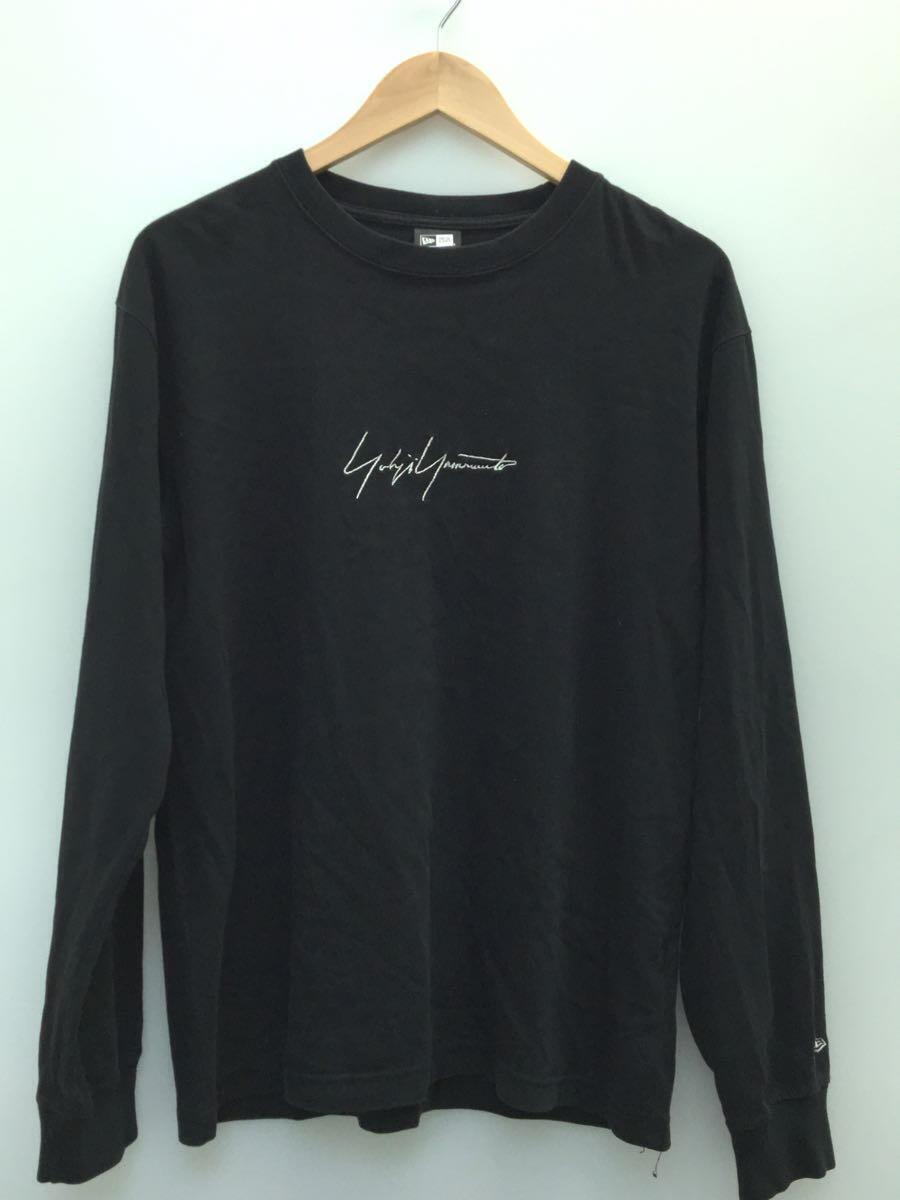 yohji yamamoto POUR HOMME◆長袖Tシャツ/4/コットン/ブラック/HV-T39-076_画像1