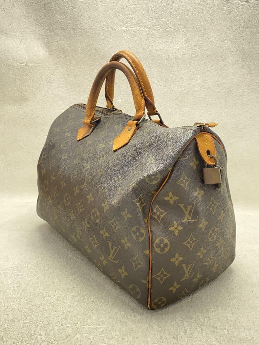 LOUIS VUITTON◆1)スピーディ35_モノグラム・キャンバス_BRW/レザー/BRW/総柄/M41524_画像2