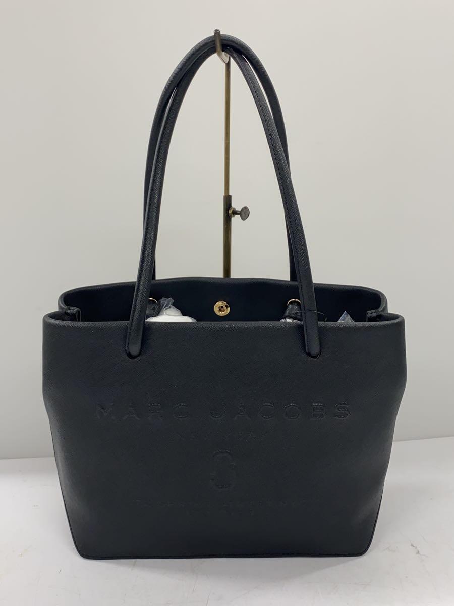 MARC JACOBS◆牛革ザスモールダブルＪロゴショッパートートバッグ/レザー/BLK/H027L01FA21_画像1