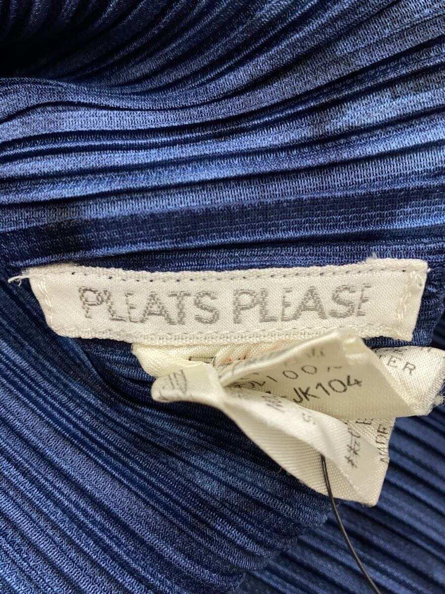 PLEATS PLEASE ISSEY MIYAKE◆総柄/タイダイ柄/長袖カットソー/FREE/ポリエステル/NVY/PP63-JK104_画像3