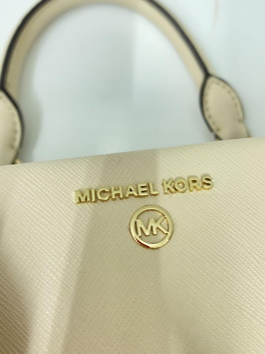 MICHAEL KORS◆2WAY/状態考慮ハンドバッグ/PVC/クリーム_画像5