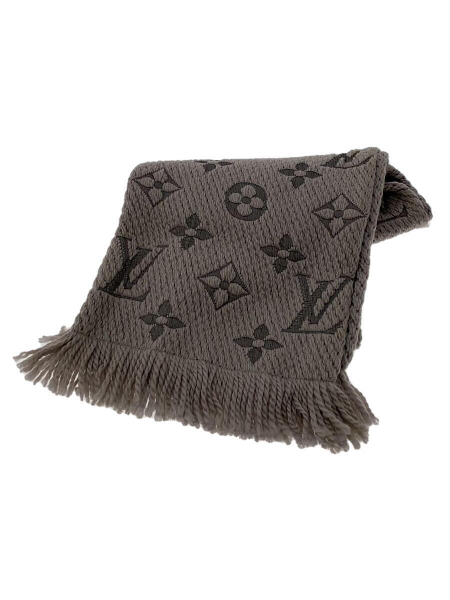 LOUIS VUITTON◆エシャルプ・ロゴマニア_モノグラム_GRY/ウール/GRY/グレー/総柄/レディース_画像1