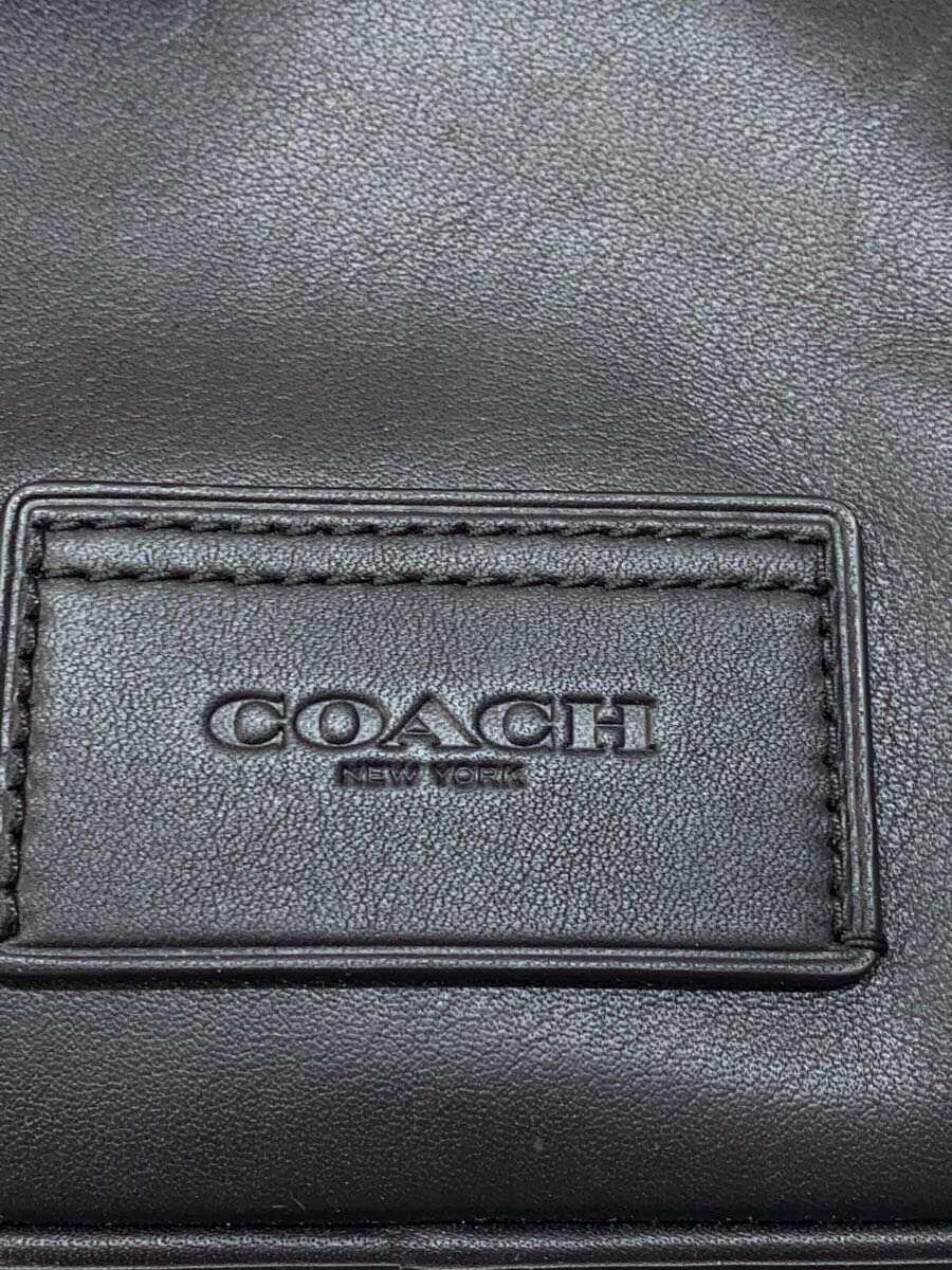 COACH◆トラッククロスボディ/ショルダーバッグ/PVC/BLK/C3747_画像5