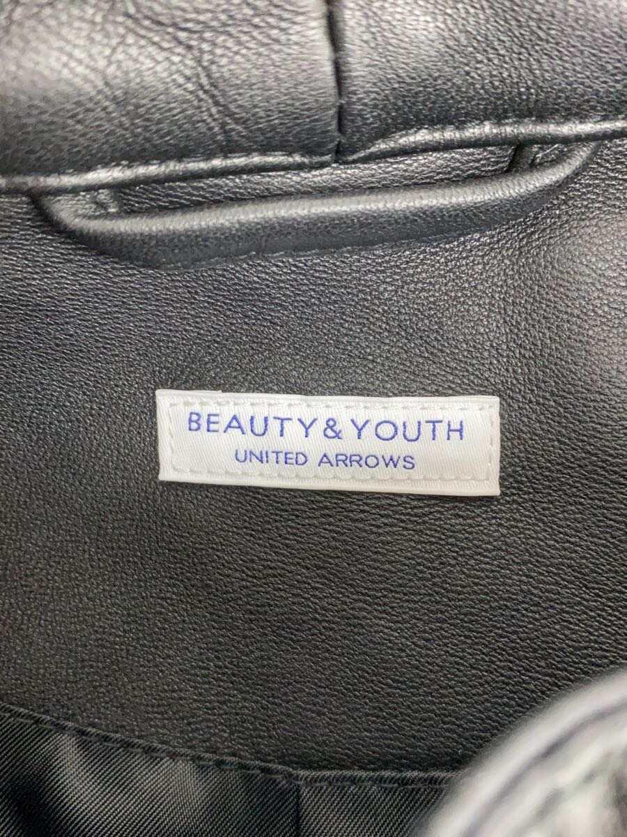 BEAUTY&YOUTH UNITED ARROWS◆レザージャケット・ブルゾン/S/羊革/BLK/1225-199-9246_画像3