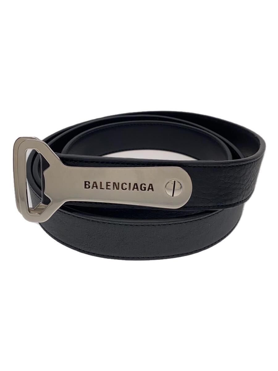 BALENCIAGA◆ボトルオープナーバックル/ベルト/レザー/BLK/メンズ/741613//_画像1