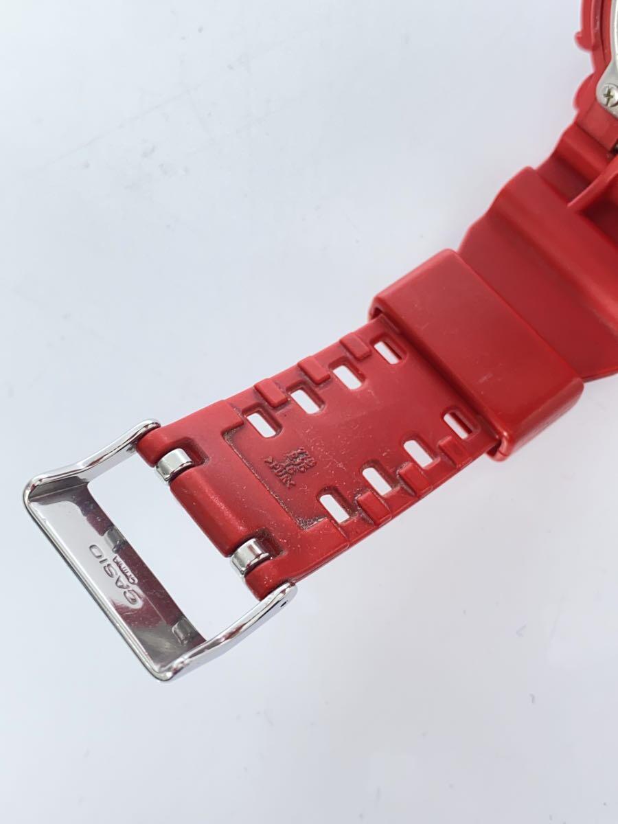 CASIO◆クォーツ腕時計・G-SHOCK/デジアナ/ラバー/RED/RED/GA-110FC_画像8