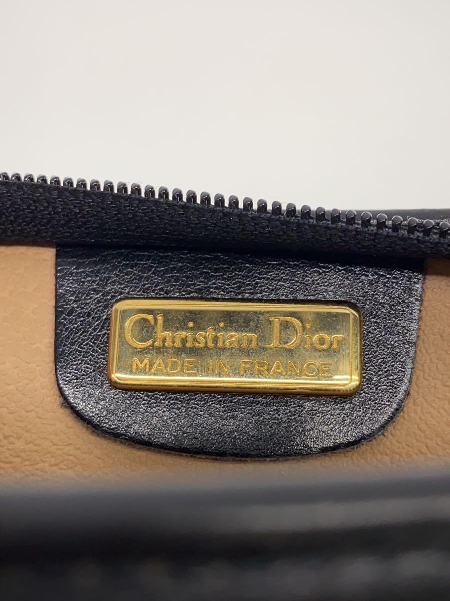 Christian Dior◆トロッター カウベル セカンドバッグ/レザー/BLK/総柄_画像5