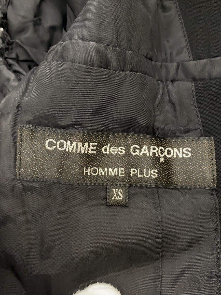 COMME des GARCONS HOMME PLUS◆19AW/チェスターコート/XS/ウール/BLK/PD-J023/ヨゴレ有_画像3