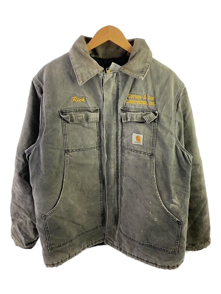 Carhartt◆ジャケット/コットン/GRY/シミ有_画像1