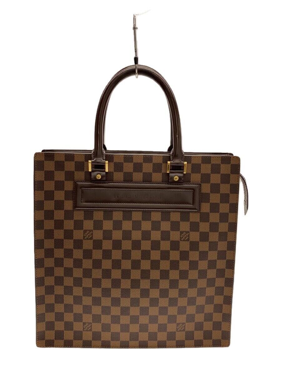 LOUIS VUITTON◆1)サック・プラ_ダミエ・エベヌ_BRW/PVC/BRW/N51140_画像1