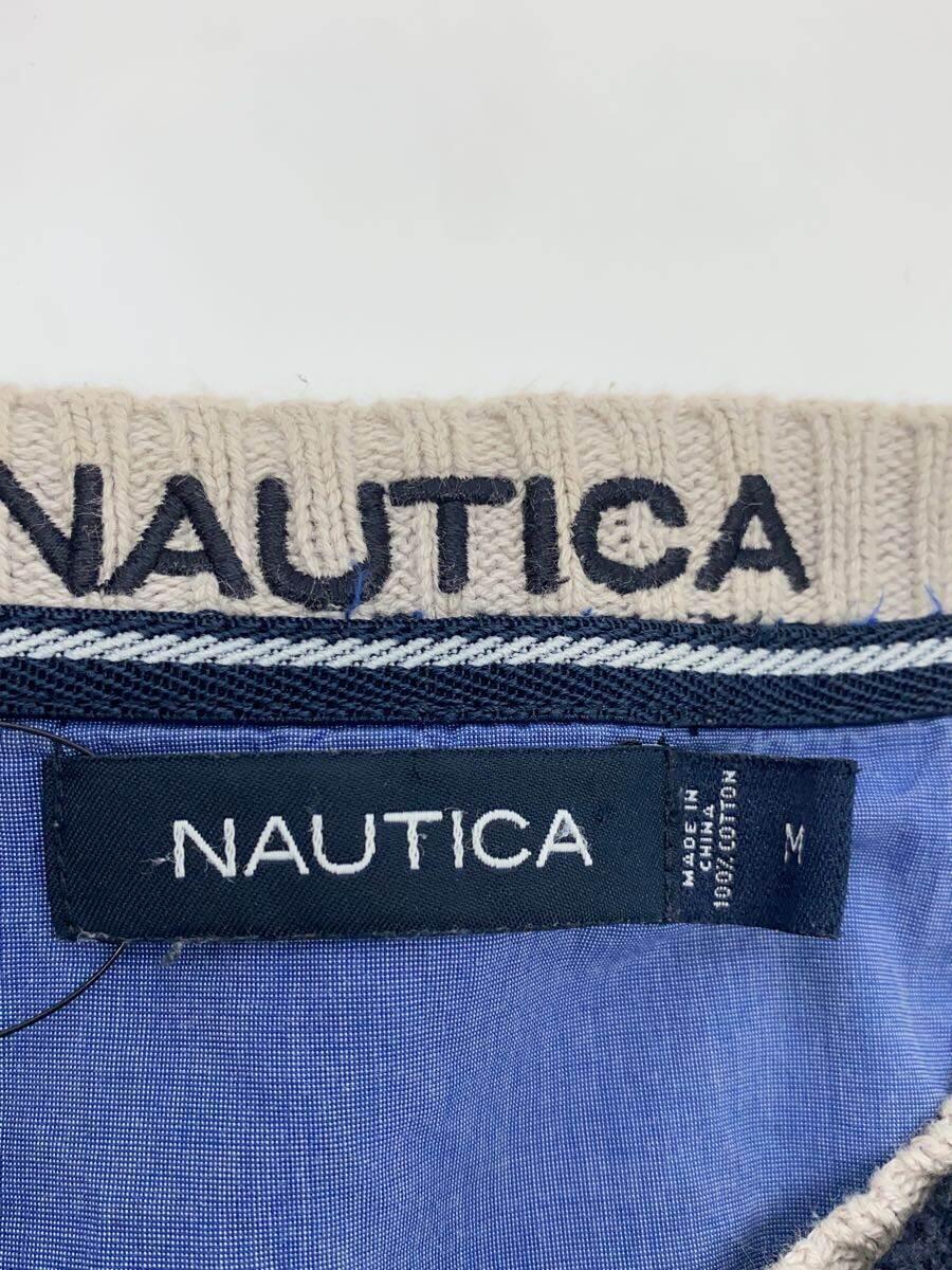 NAUTICA◆セーター(厚手)/M/コットン/NVY_画像3