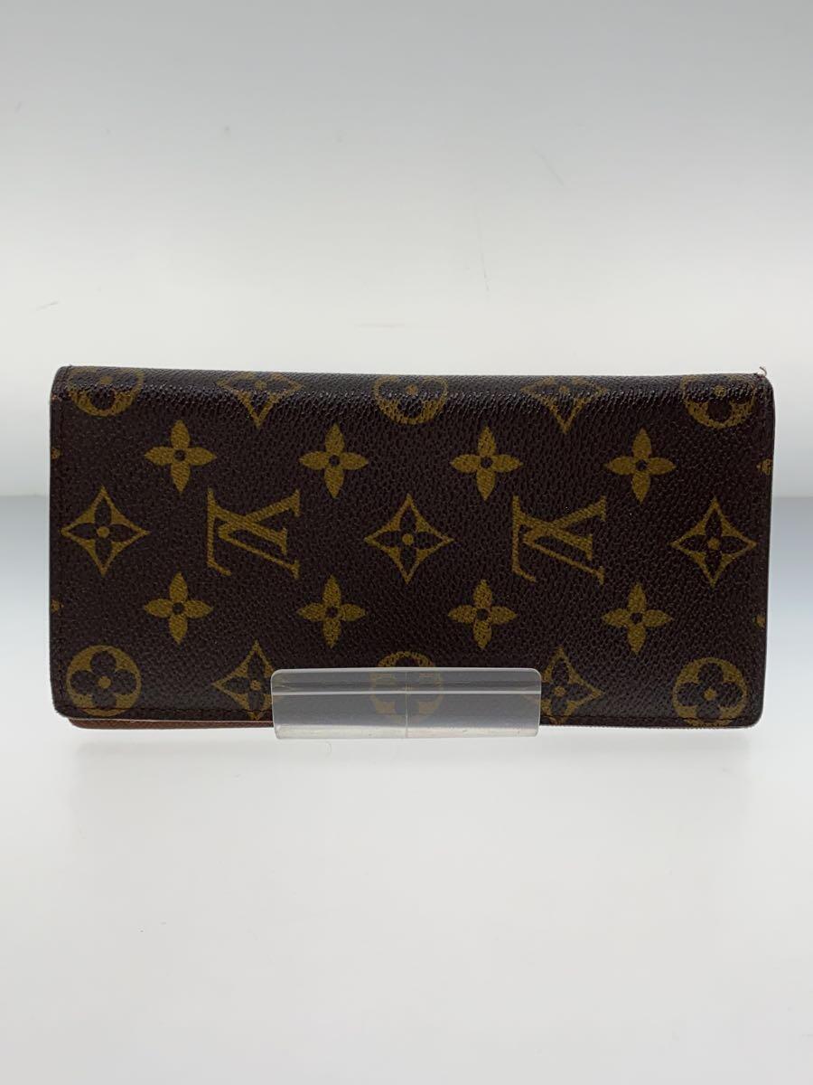 LOUIS VUITTON◆ポルト・フォイユ・ブラザ_モノグラム・キャンバス_BRW/PVC/BRW/レディース//_画像1