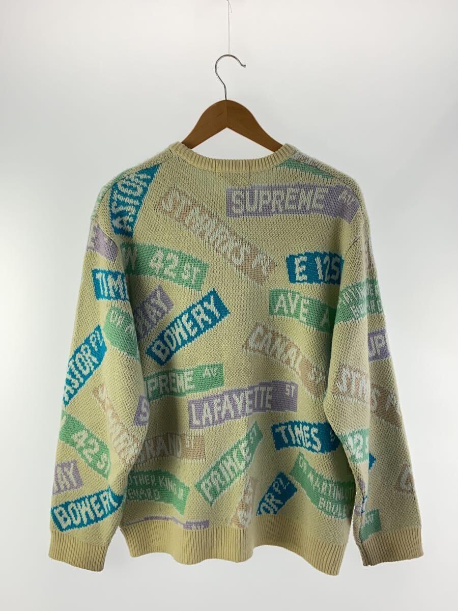 Supreme◆21SS/STREET SIGNS SWEATER/セーター(厚手)/L/アクリル/グリーン//_画像2