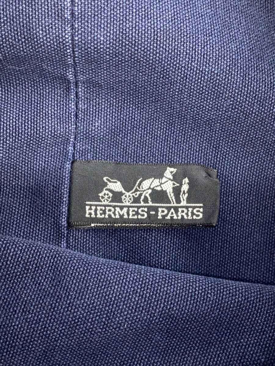 HERMES◆ポロションミミルPM/状態考慮/ショルダーバッグ/キャンバス/NVY//_画像5