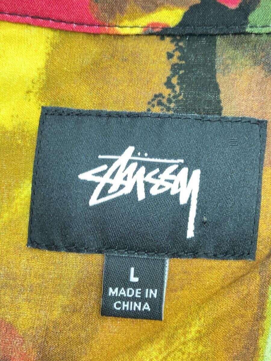 STUSSY◆半袖シャツ/L/レーヨン/マルチカラー/花柄/1110023//_画像3