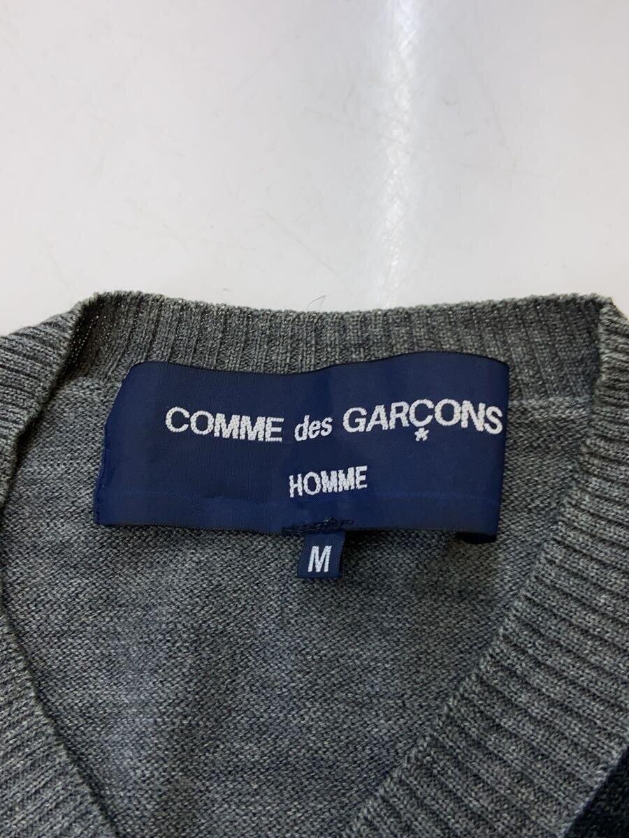 COMME des GARCONS HOMME◆セーター(薄手)/M/ウール/GRY/無地/HT-N001//_画像3