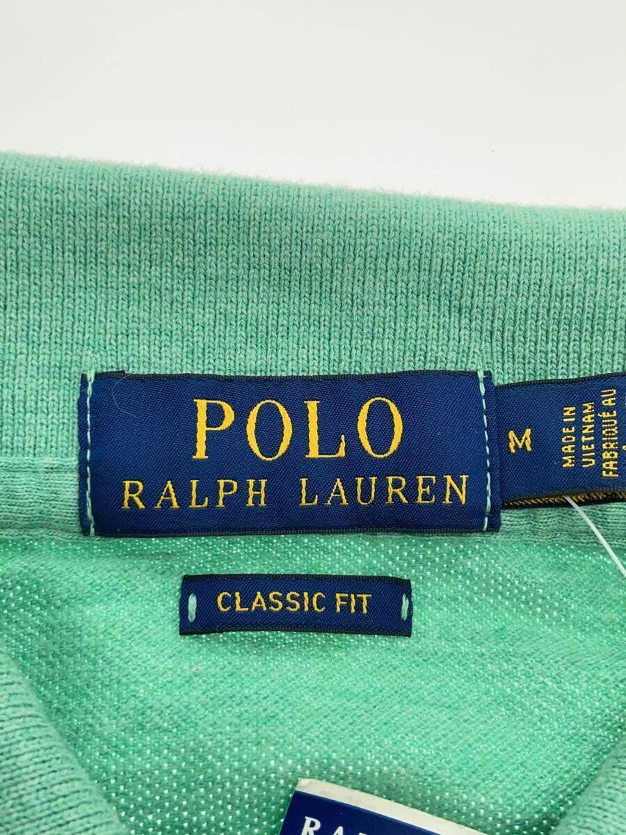 POLO RALPH LAUREN◆ポロシャツ/M/コットン/GRN/無地//_画像3