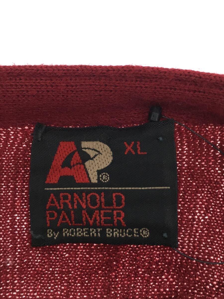 Arnold Palmer◆70s/USA製/ROBERT BRUICE/カーディガン(薄手)/XL/アクリル/BRD/無地//_画像3