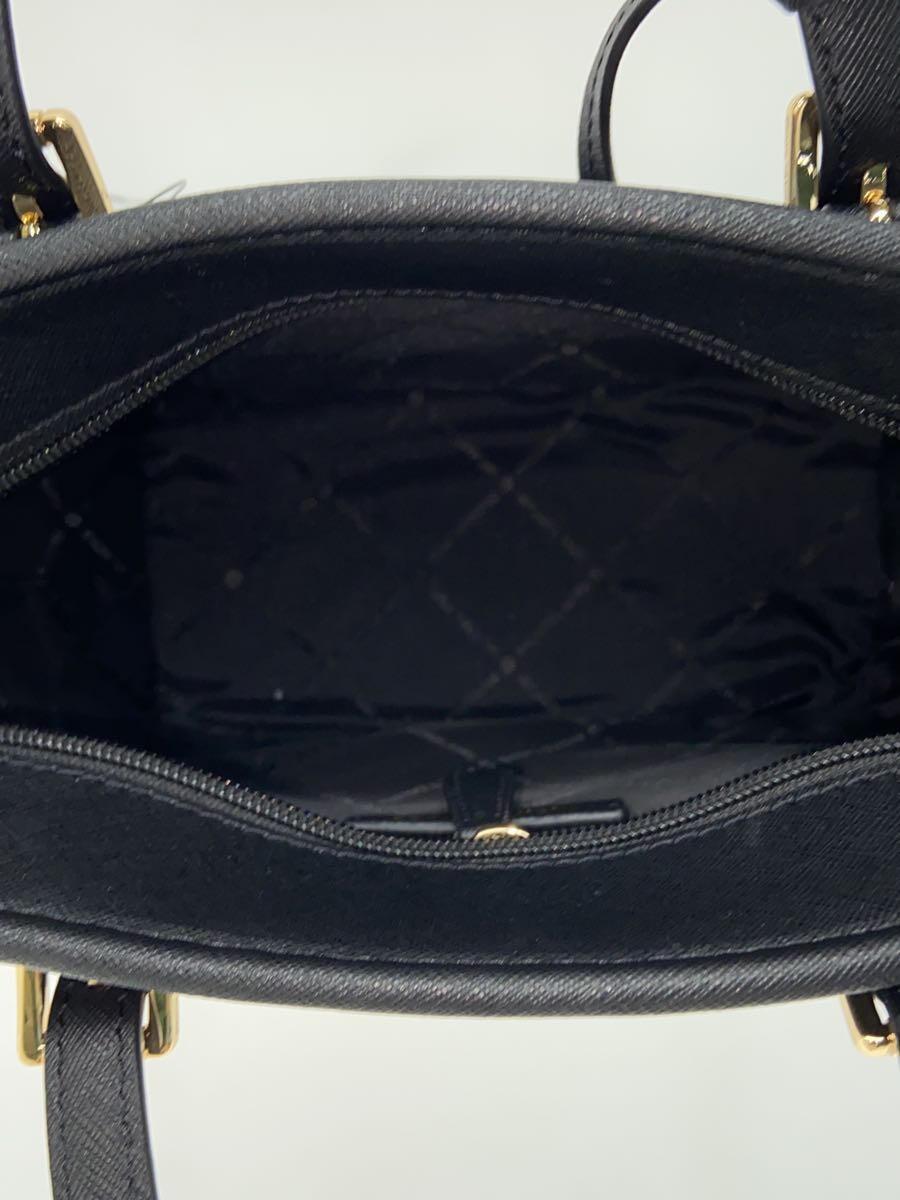 MICHAEL KORS◆JET SET TRAVEL XS/2WAY/ハンドバッグ/レザー/BLK/35T9GTVT0L_画像6