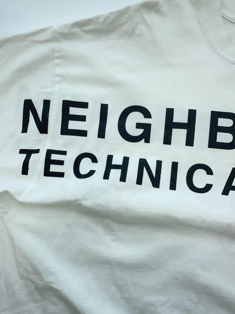 NEIGHBORHOOD◆Tシャツ/XXL/コットン/WHT/無地/テクニカルアパレル/プリントTシャツ_画像4