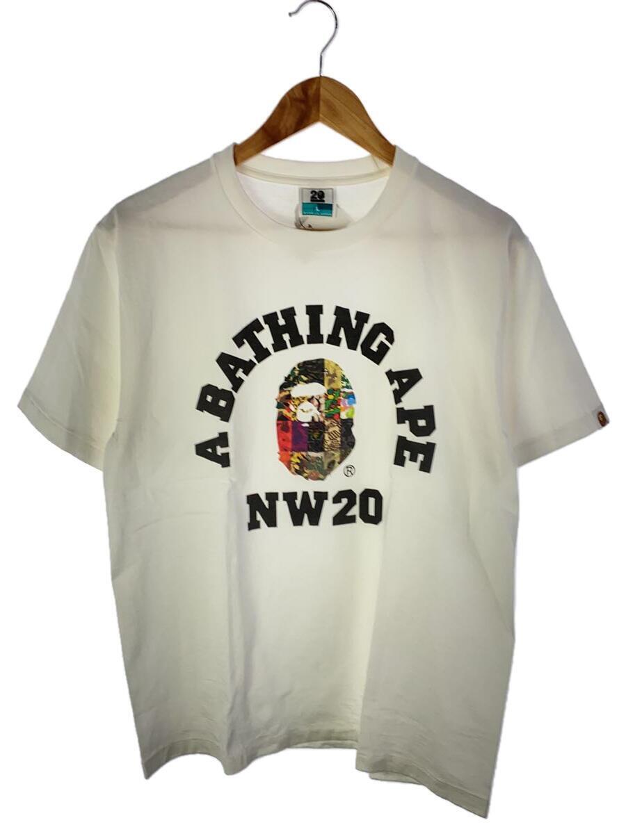 A BATHING APE◆Tシャツ/L/コットン/WHT/プリント_画像1